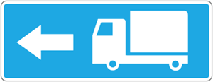 Дорожный знак 5.30.3 Направление движения для грузовых автомобилей