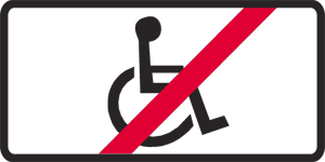 Дорожный знак 7.18 Кроме инвалидов