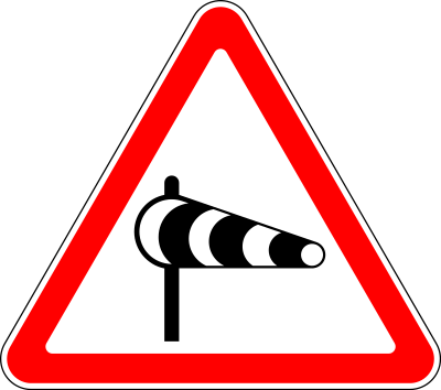 Дорожный знак 1.27 Боковой ветер