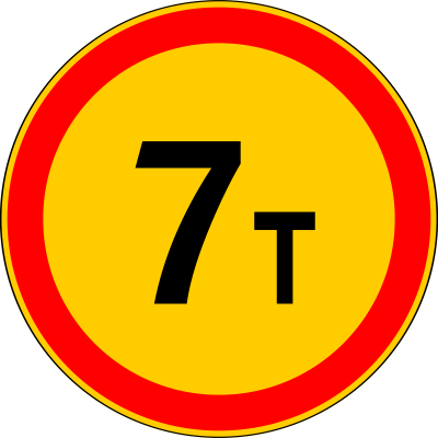 Дорожный знак 3.11.2 Ограничение массы