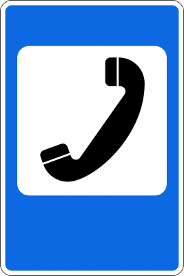 Дорожный знак 6.6 Телефон